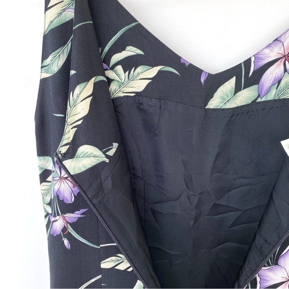Tommy Bahama fitted sleeveless midi dress, v-neck, floral print, 💯 silk - Picture 9 of 12